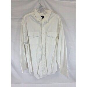 Wrangler Shirt Men's L 16.5-35 X-Long Tails Pearl Snap Rodeo White